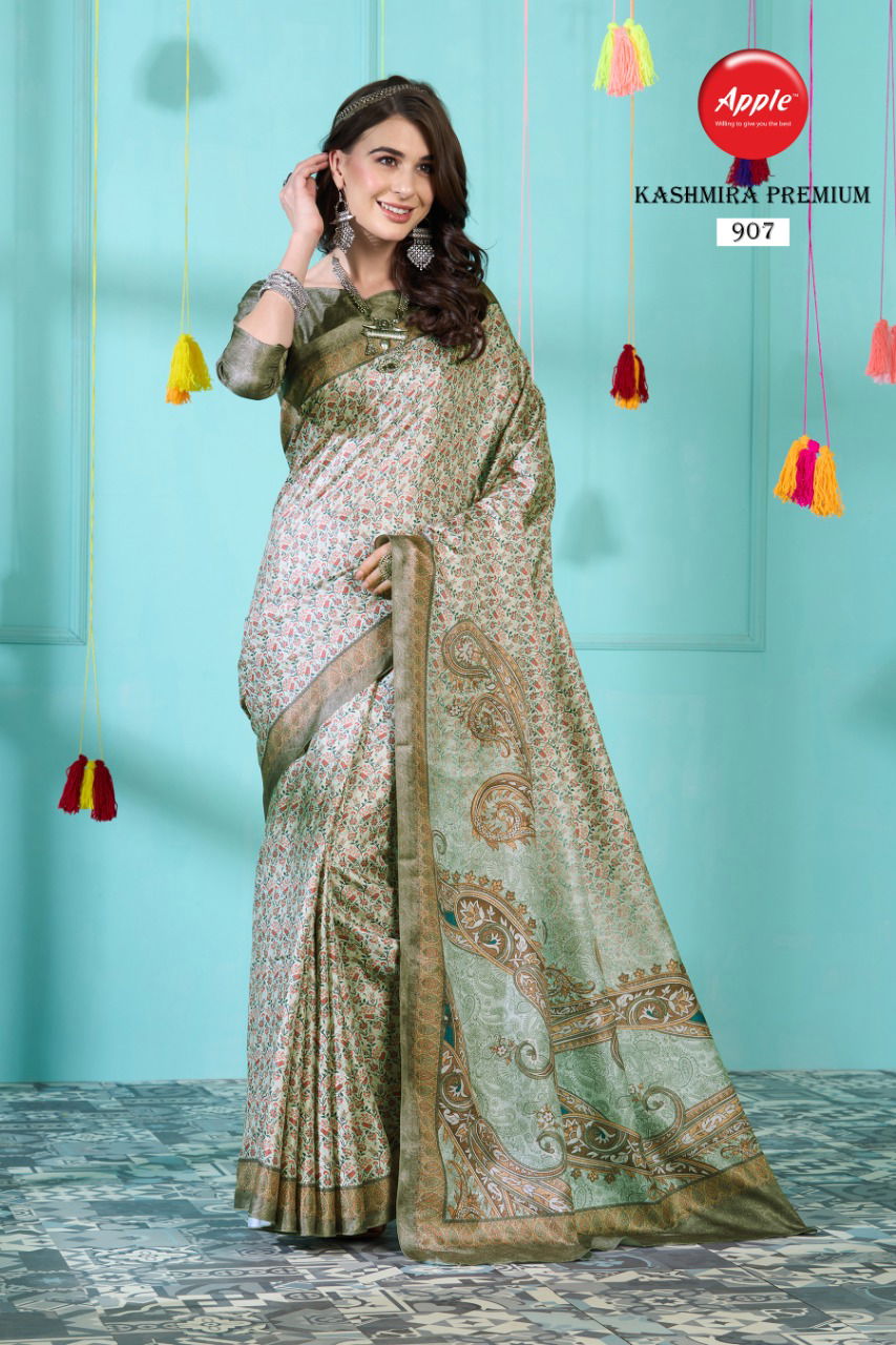 Apple Kashmira Premium Vol 9 Designer Ethnic Wear Wholesale Painted Sarees
